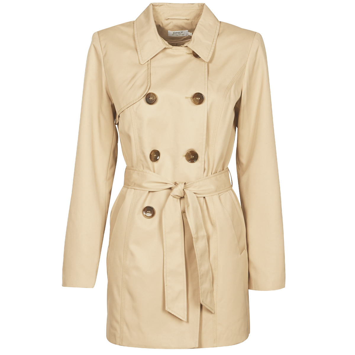 only  onlvalerie  women's trench coat in beige