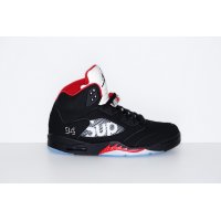 Shoes Hi top trainers Nike Air Jordan 5 x Supreme Black Fire Red Black Fire Red