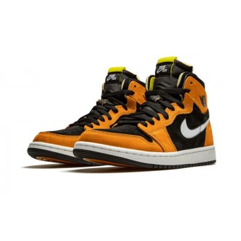 Shoes Hi top trainers Nike Air Jordan 1 High Zoom Cmft Black Wheat Black/White-Monarch-Opti Yellow