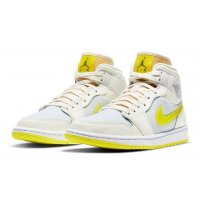 Shoes Hi top trainers Nike Air Jordan 1 Mid Voltage Yellow Sail/Light Voltage Yellow II/White