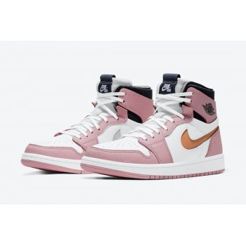 Shoes Hi top trainers Nike Air Jordan 1 Zoom Comfort Pink Glaze Pink Glaze/Cactus Flower-White-Sail