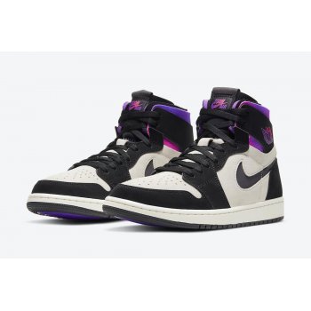 Shoes Hi top trainers Nike Air Jordan 1 Zoom Comfort x PSG White/Black-Psychic Purple-Hyper Pink