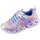 Shoes Children Low top trainers Skechers Heart Lights Rainbow Lux Silver, Pink, Light blue