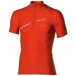 Clothing Men Short-sleeved t-shirts Asics 1 2 Zip Top Red
