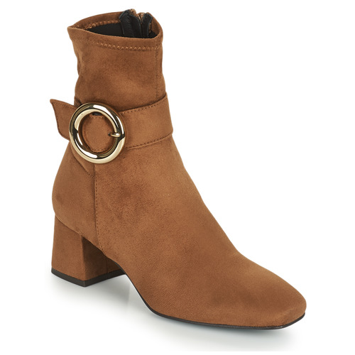 Shoes Women Ankle boots JB Martin ADORABLE Canvas / Suede / Stretch / Camel