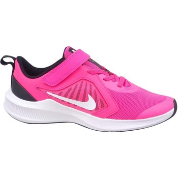 Shoes Children Low top trainers Nike Downshifter 10 White, Pink
