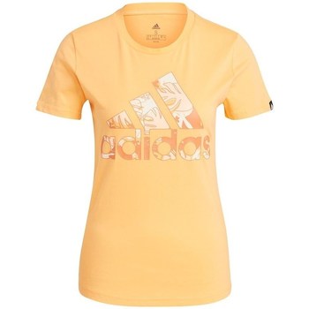 Clothing Women Short-sleeved t-shirts adidas Originals Tropical Graphic Orange