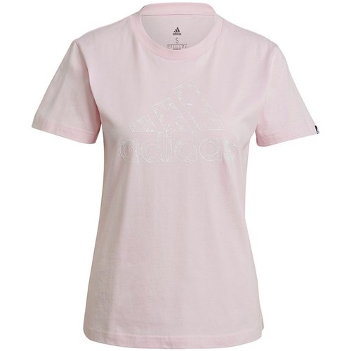 Clothing Women Short-sleeved t-shirts adidas Originals Outlined Floral Graphic Pink