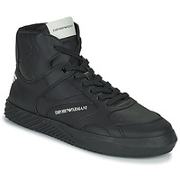 Shoes Men Hi top trainers Emporio Armani BALINO Black