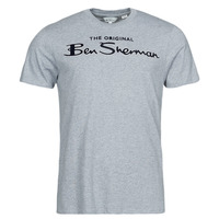Clothing Men Short-sleeved t-shirts Ben Sherman SIGNATURE FLOCK TEE Grey