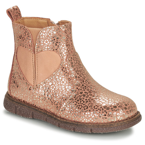 Shoes Girl Mid boots Bisgaard MELODY Pink / Gold