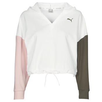 Clothing Women Sweaters Puma MODERN SPORT HOODIE White / Multicolour