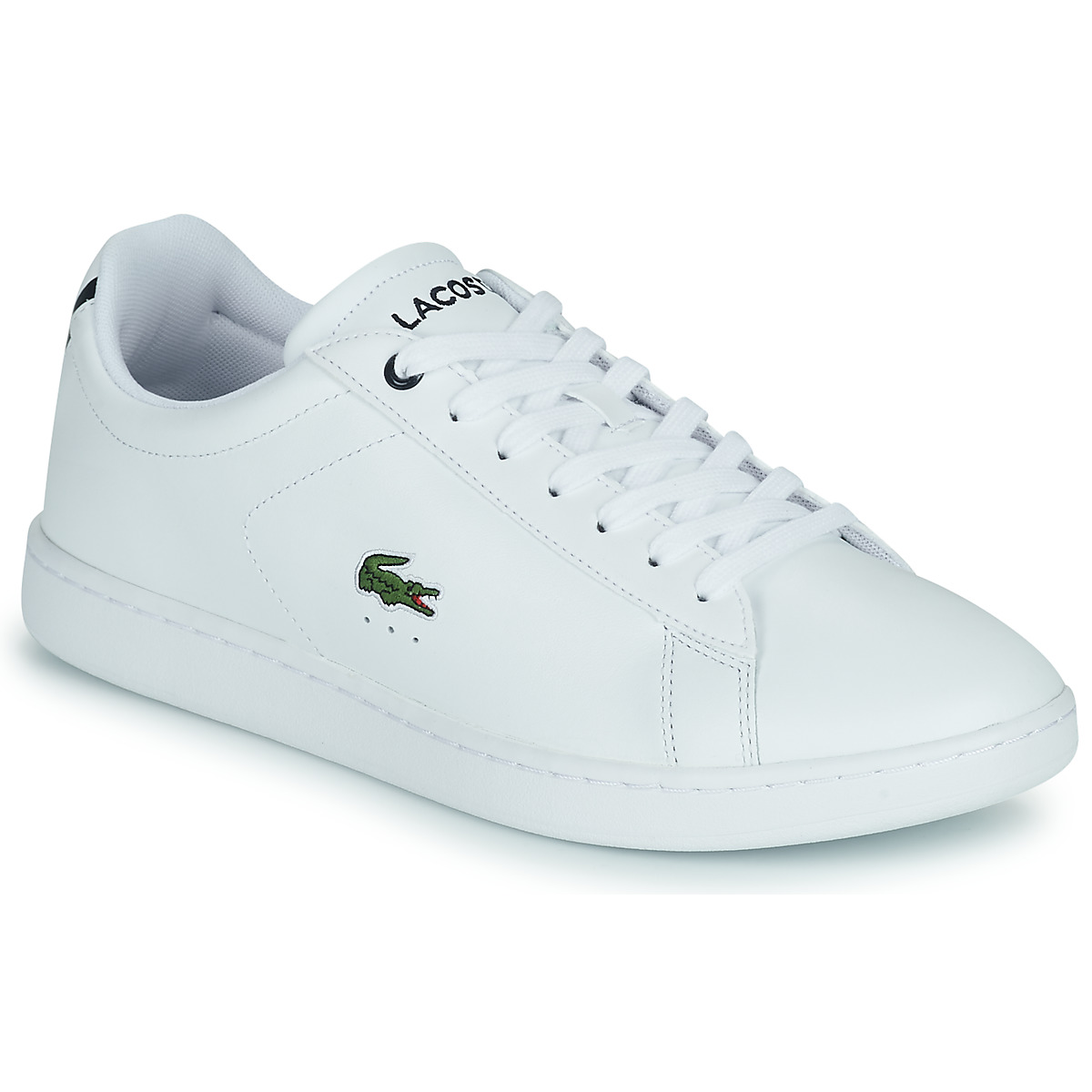 lacoste  carnaby bl21 1 sma  men's shoes (trainers) in white