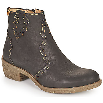 El Naturalista  QUERA  women's Low Ankle Boots in Black. Sizes available:3,4,5,6,7,8,9