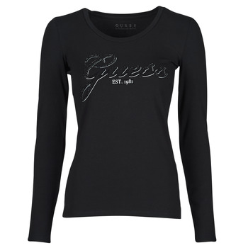 Clothing Women Long sleeved tee-shirts Guess LS CN RAISA TEE Black