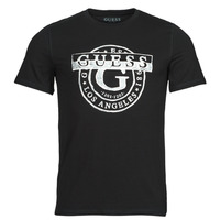 Clothing Men Short-sleeved t-shirts Guess DOUBLE G CN SS TEE Black