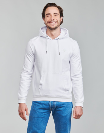 Clothing Men Sweaters Guess CHRISTIAN HOODIE FLEECE White