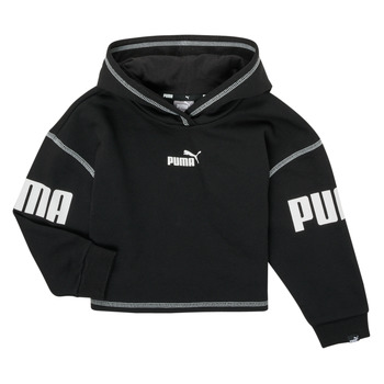 Clothing Girl Sweaters Puma PUMA POWER HOODIE Black