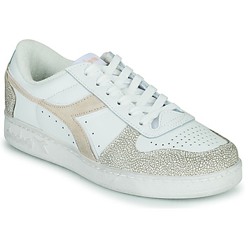 Shoes Women Low top trainers Diadora MAGIC BASKET LOW ICONA WN White / Pink
