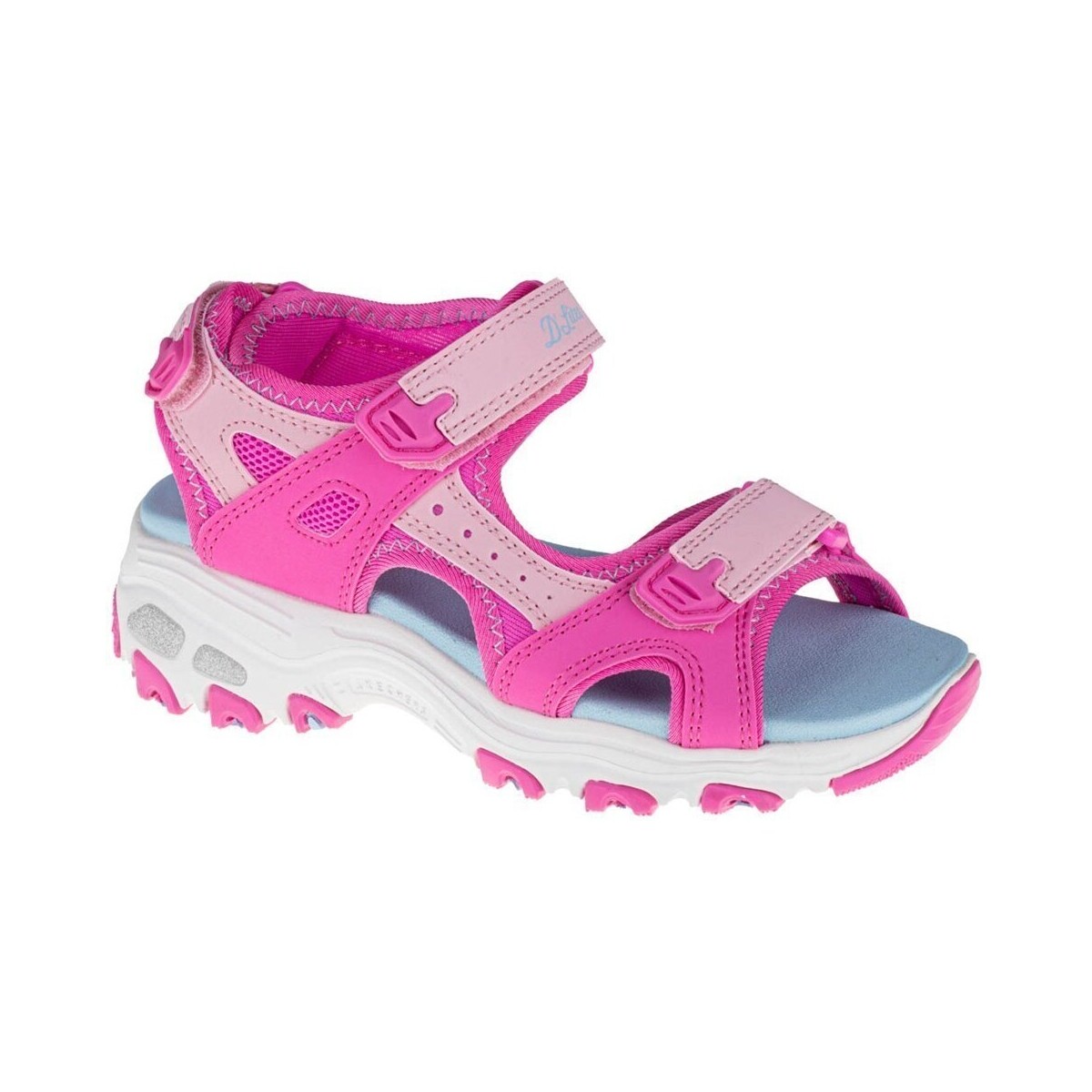Shoes Children Sandals Skechers Dlites Pink, Light blue