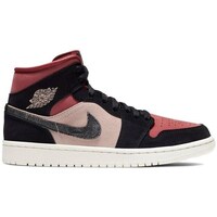 Shoes Women Mid boots Nike Air Jordan 1 Mid Pink, Black