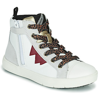 Geox  SILENEX  girls's Children's Shoes (High-top Trainers) in White