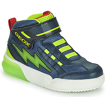 Geox  GRAYJAY  boys's Children's Shoes (High-top Trainers) in Blue. Sizes available:7 toddler,7.5 toddler,8.5 toddler,9.5 toddler