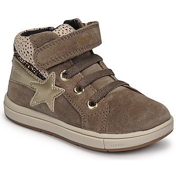 Geox  TROTTOLA  girls's Children's Shoes (High-top Trainers) in Beige