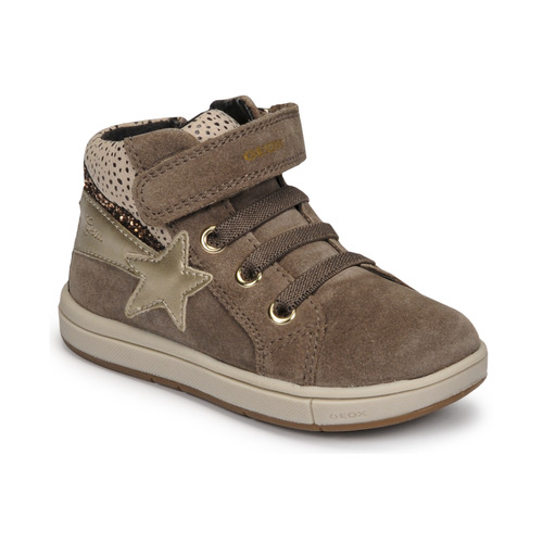 Shoes Girl Hi top trainers Geox TROTTOLA Beige