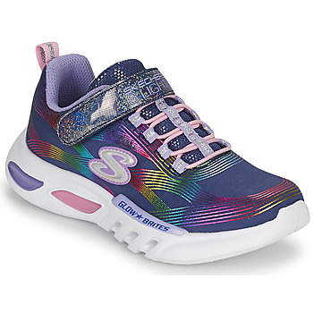 Shoes Girl Low top trainers Skechers GLOW-BRITES Marine / Led