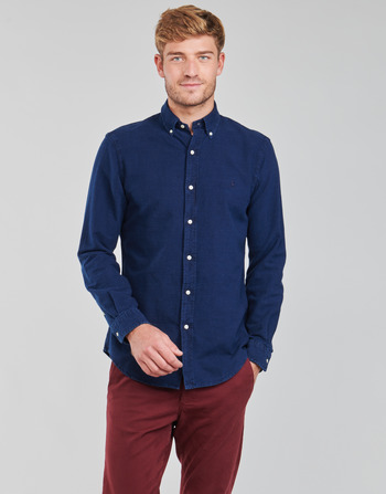 Clothing Men Long-sleeved shirts Polo Ralph Lauren TRENNYB Velvet / Blue