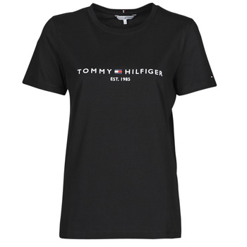 Clothing Women Short-sleeved t-shirts Tommy Hilfiger HERITAGE HILFIGER CNK RG TEE Black