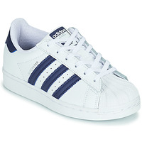 Shoes Children Low top trainers adidas Originals SUPERSTAR C White / Blue