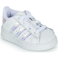 Shoes Girl Low top trainers adidas Originals SUPERSTAR EL I White / Iridescent