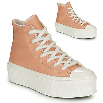 Converse  CHUCK TAYLOR ALL STAR LIFT 2X COZY TONES HI  women's Shoes (High-top Trainers) in Beige