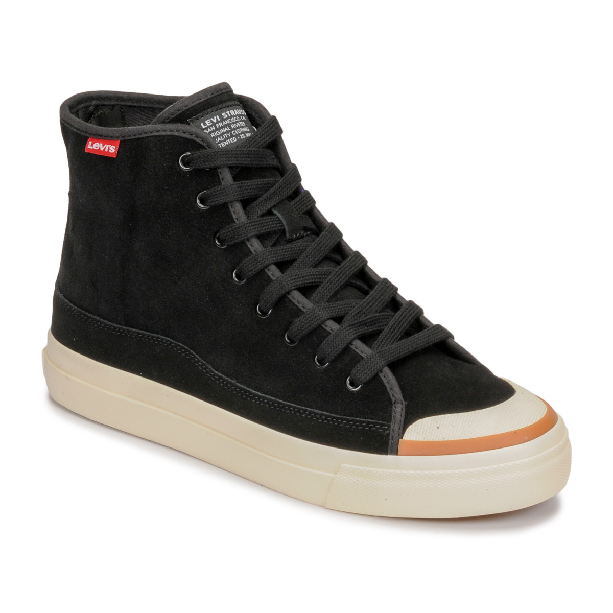 Levi's SQUARE HIGH Black - Free delivery | Spartoo UK ! - Shoes Hi top  trainers Men £ 62.89