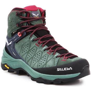 Shoes Women Walking shoes Salewa WS Alp Trainer 2 Mid Gtx Black, Green