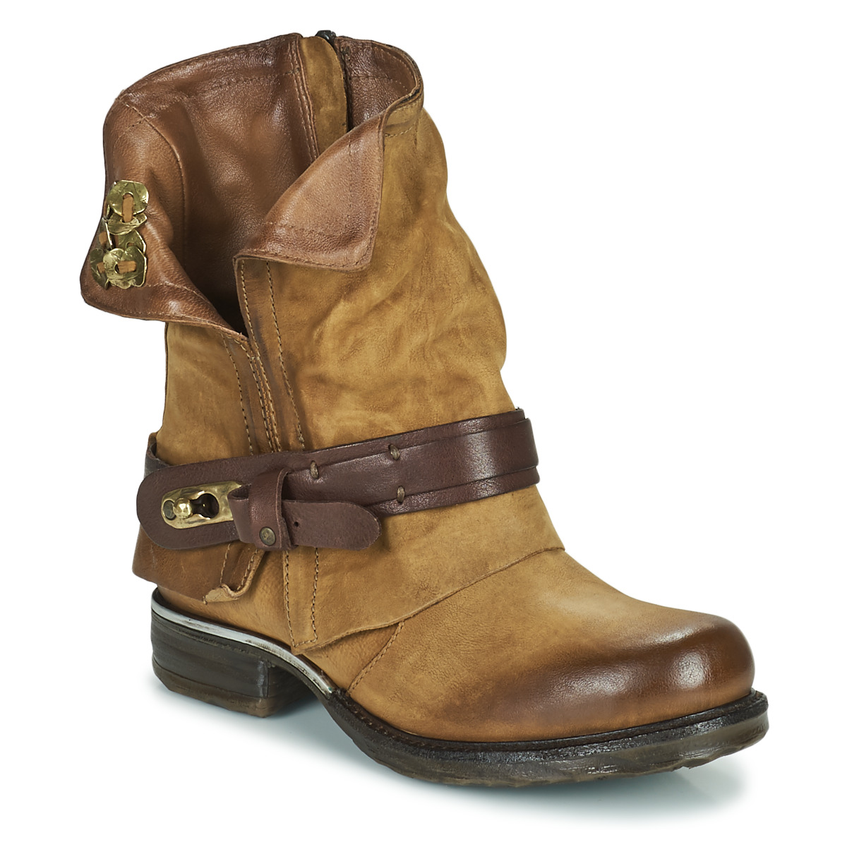 airstep / a.s.98  saint bike  women's mid boots in brown