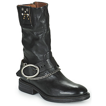 Airstep / A.S.98  FLOWER BIKE  women's Mid Boots in Black. Sizes available:3,4,5,6,7,8,9