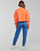 Clothing Women Sweaters Converse EMBROIDERED WORDMARK CREW Orange