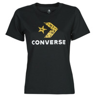 Clothing Women Short-sleeved t-shirts Converse STAR CHEVRON HYBRID FLOWER INFILL CLASSIC TEE Black