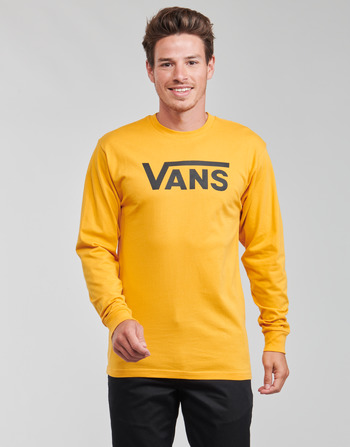 Clothing Men Long sleeved tee-shirts Vans VANS CLASSIC LS Yellow / Black