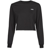 Clothing Women Long sleeved tee-shirts Vans JUNIOR V LS CROP Black