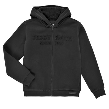 Clothing Boy Sweaters Teddy Smith G-NAIL HOODY ZI Black