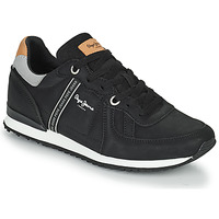 Shoes Men Low top trainers Pepe jeans TINKER ROAD Black