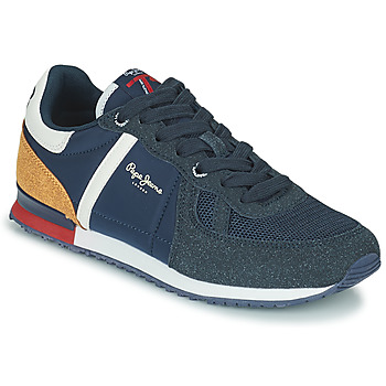 Shoes Boy Low top trainers Pepe jeans SYDNEY COMBI BOY Marine / Brown