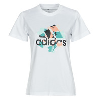 Clothing Women Short-sleeved t-shirts adidas Performance FLORAL GFX White