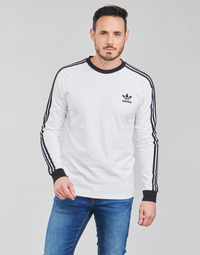 Clothing Men Long sleeved tee-shirts adidas Originals 3-STRIPES LS T White
