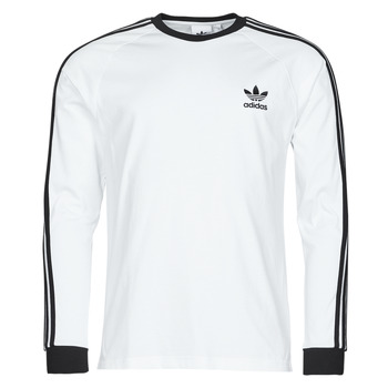 Clothing Long sleeved tee-shirts adidas Originals 3-STRIPES LS T White