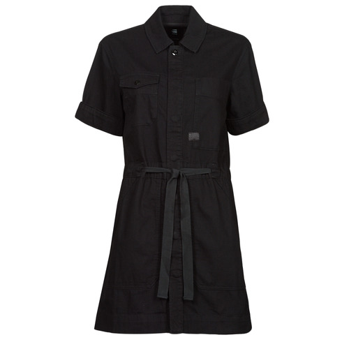 G-Star Raw ARMY DRESS SHORT SLEEVE Black - Free delivery | Spartoo UK ! -  Clothing Short Dresses Women £ 89.60